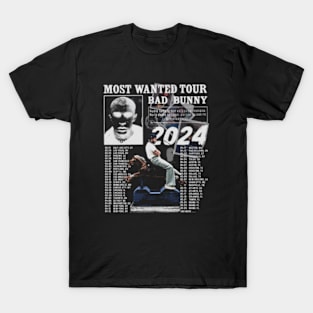 Bad Bunny Most Wanted Tour List T-Shirt